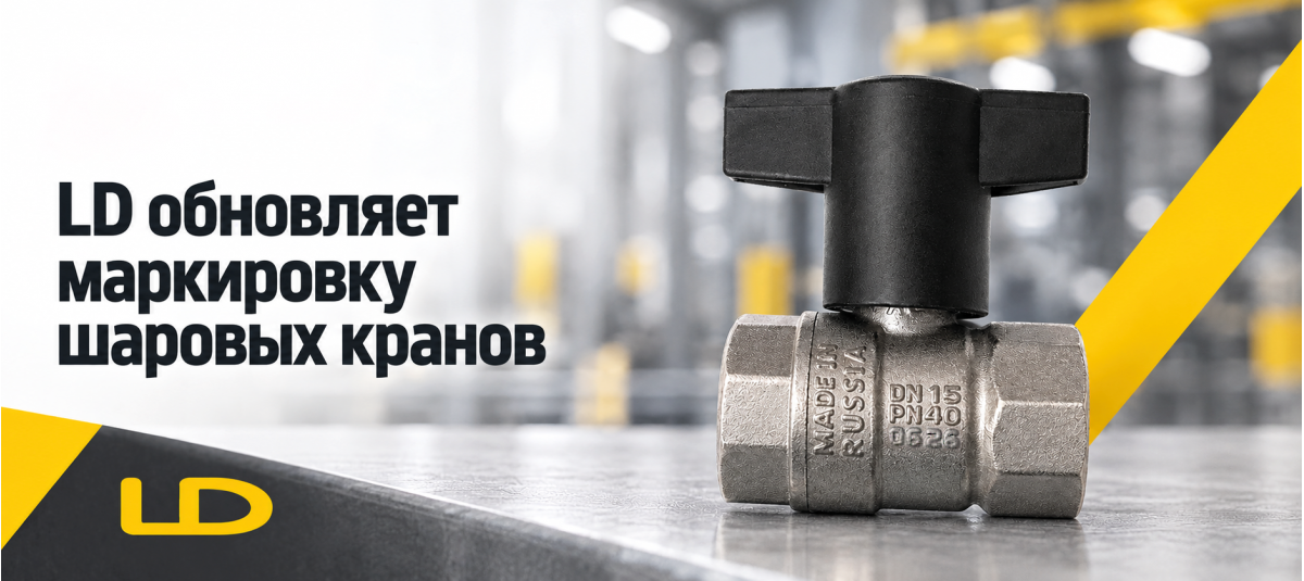 LD обновляет маркировку латунных шаровых кранов