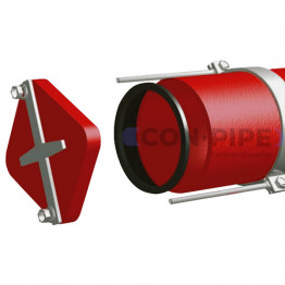 Заглушка с прижимными скобами чугун S-SML Con-Pipe Дн 200