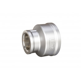 Муфта переходная Ду20х15 (3/4"ВРх1/2"ВР) латунь никель LD.67.516.20х15
